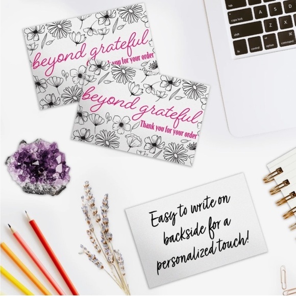 Was $25 🎉 20 Beyond Grateful 4”x 6” Flat Thank You Cards BRAND NEW - Picture 2 of 3